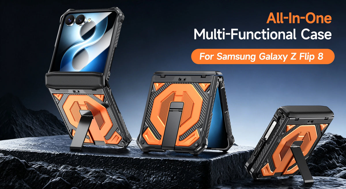 Case For Samsung Galaxy Z Flip 8 Z Flip 7 Magnetic Stand Hinge Protection Military-Grade Protection Rugged Shockproof Phone Case