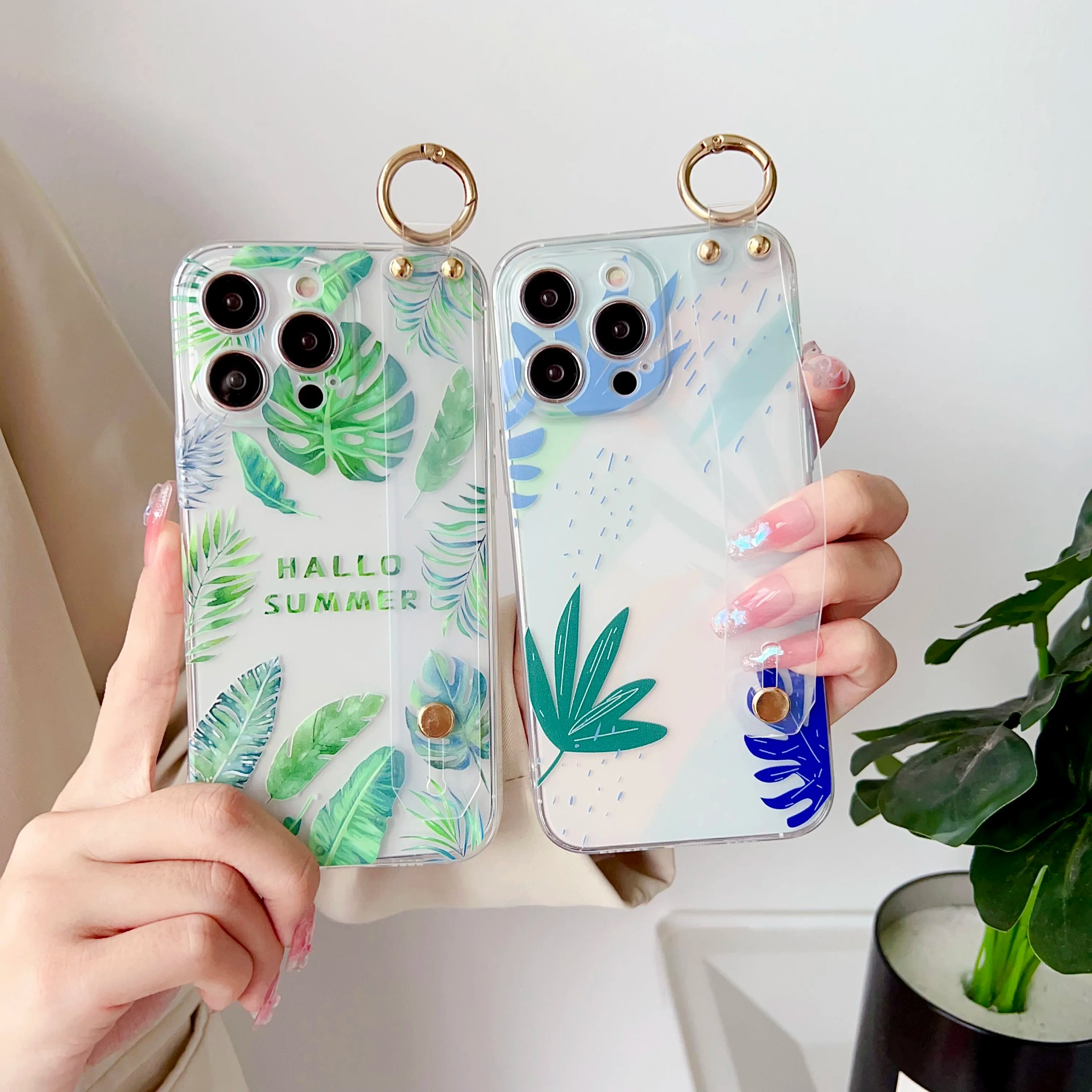 For Samsung Galaxy S20 S21 S22 S23 S24 S25 Plus Ultra FE Edge Rainforest Trees Case Wrist Strap