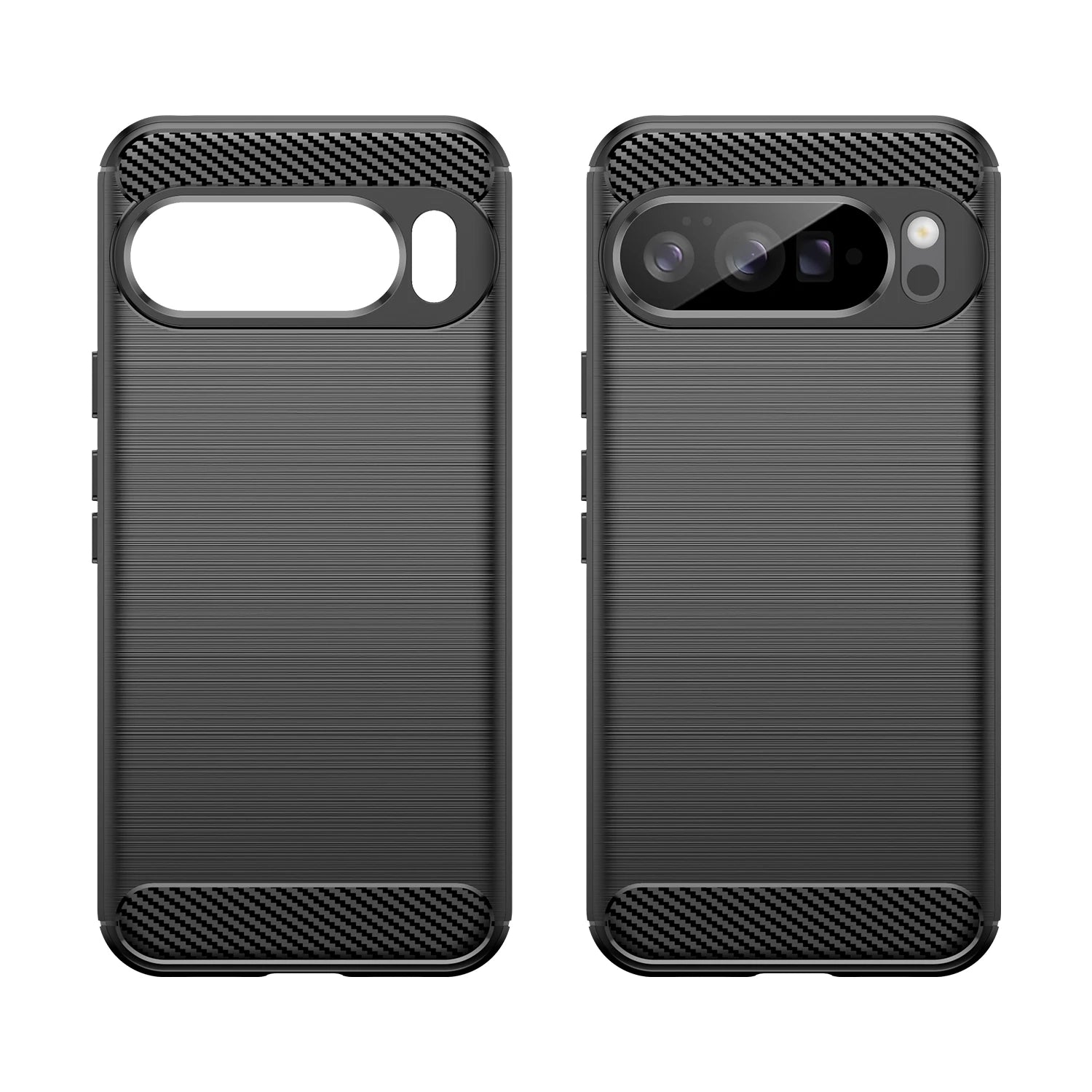 For Google Pixel 10 9 Pro XL Rubber Carbon Fiber Soft TPU Silicone Back Cover For Google Pixel 8 7 Pro 9A 8A 7A 6A Phone Case