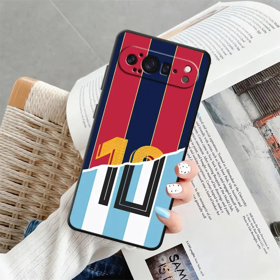 Number 7 10 Football Case for Google Pixel 8a 7a 9a 6a 6 7 8 Pro 10 9 Pro XL Funda Phone Cover