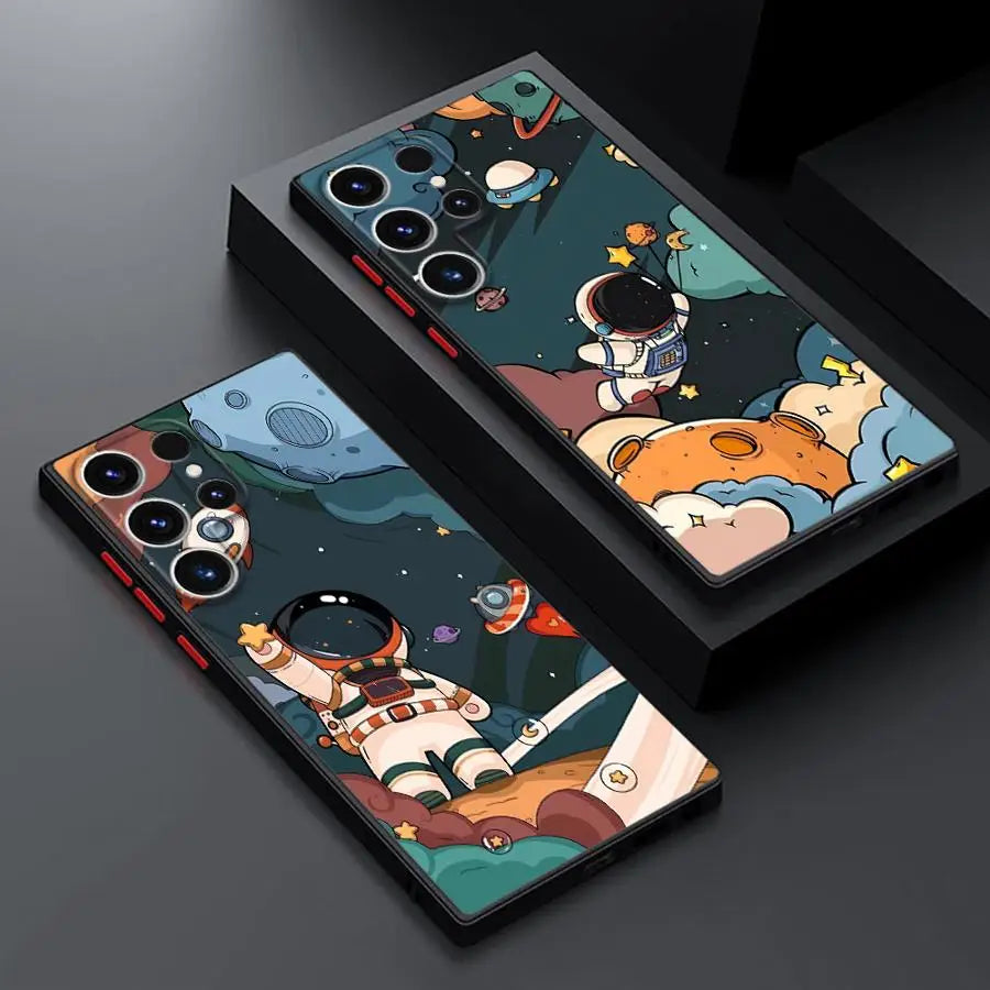 Hello Astronaut Phone Case for Samsung Galaxy S20 FE S25 S23 Ultra S22Plus S22 S24 Ultra S21 Soft Cover