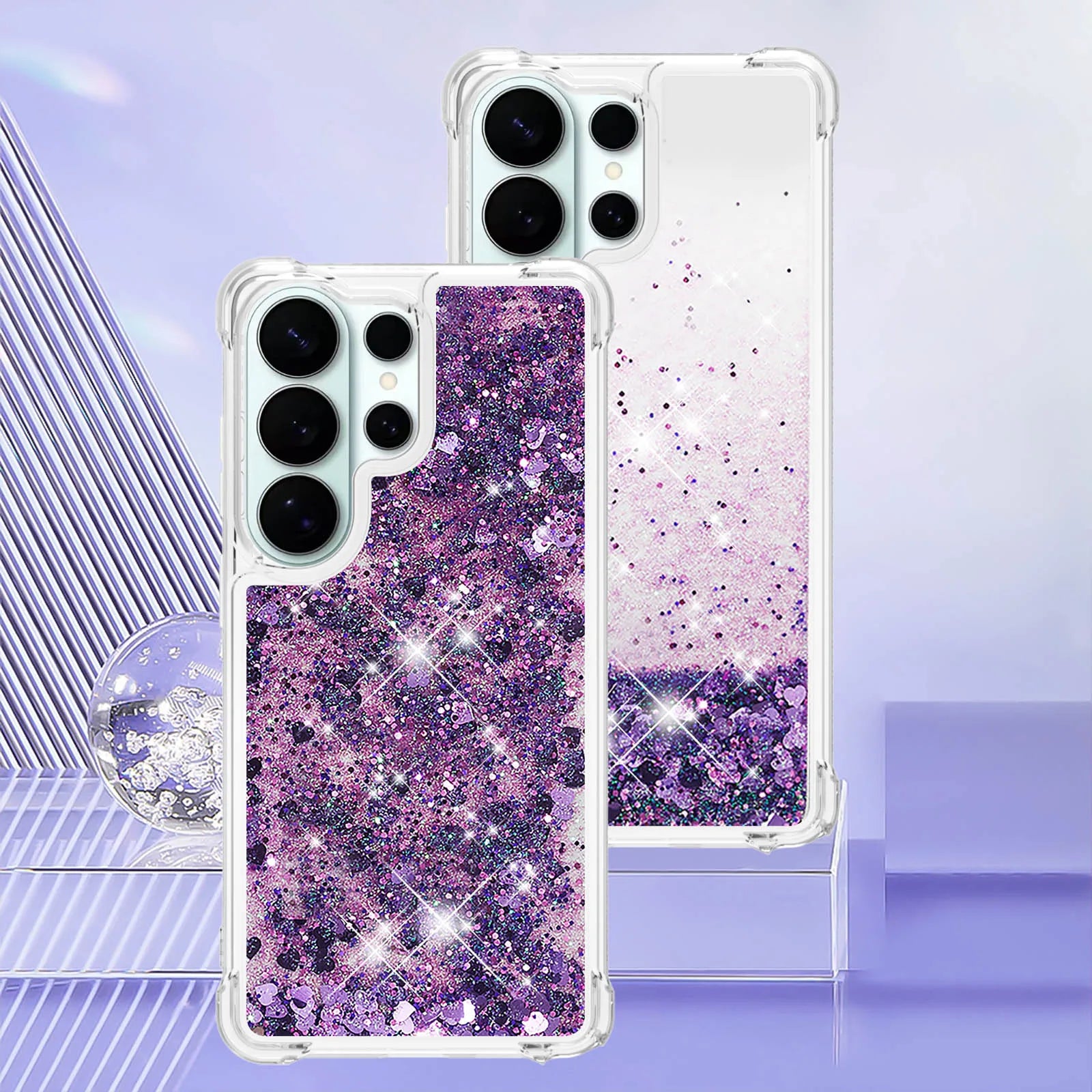 Clear Shockproof Bling Glitter Liquid Quicksand Case For Samsung Galaxy S26 S25 Edge S24 S23 S22 S21 S20 Ultra Plus FE Cover