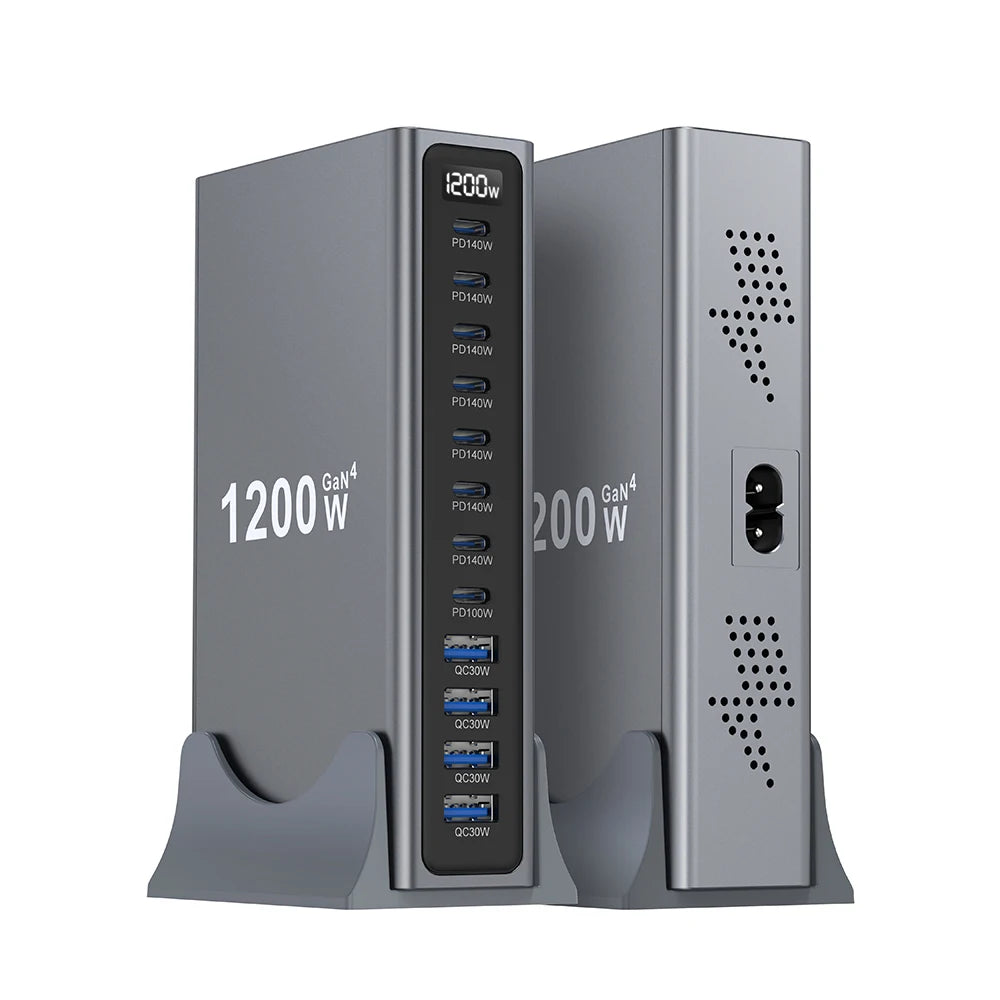 UHOMEBUY 400W USB C Charger 10-Ports GaN Charging Station 140W Max Single Port PD3.1 Fast Charger for MacBook Pro iPhone Samsung