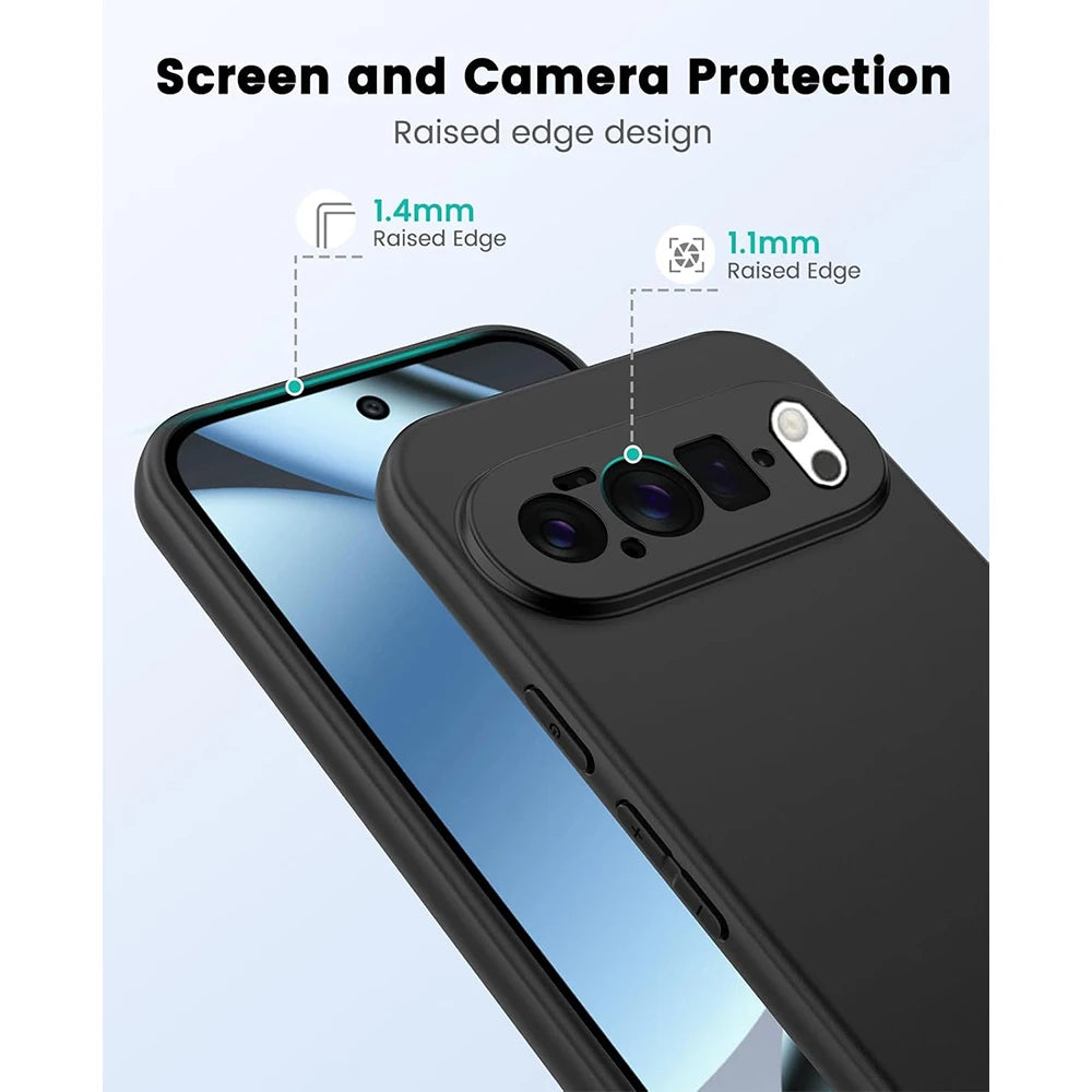 Ultra Thin Black Matte Soft TPU Camera Protection Back Phone Case Cover for Google Pixel 10 Pro XL 9 9A