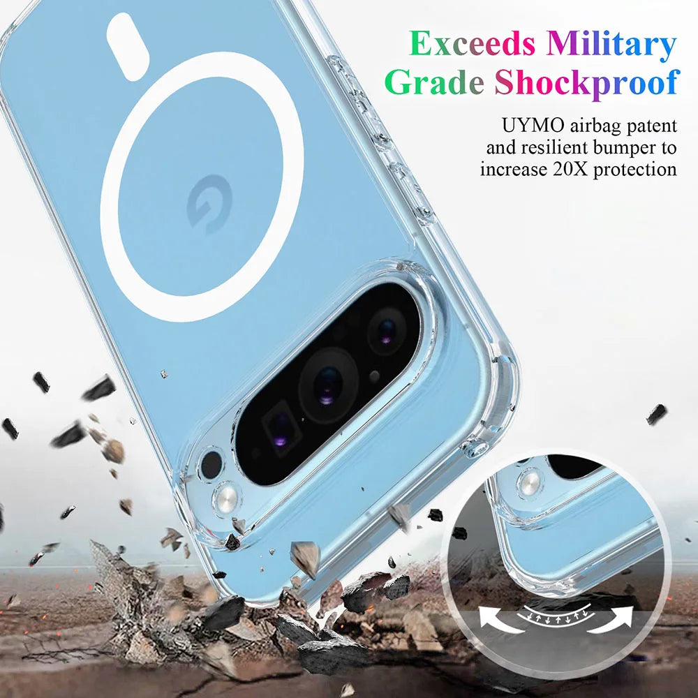 For Hybrid Hard PC For Google Pixel 11 PRO XL 10 PRO XL 9 PRO 8 7 6 PRO 6A Shockproof Cover For Magsafe Magnetic Case  ﻿