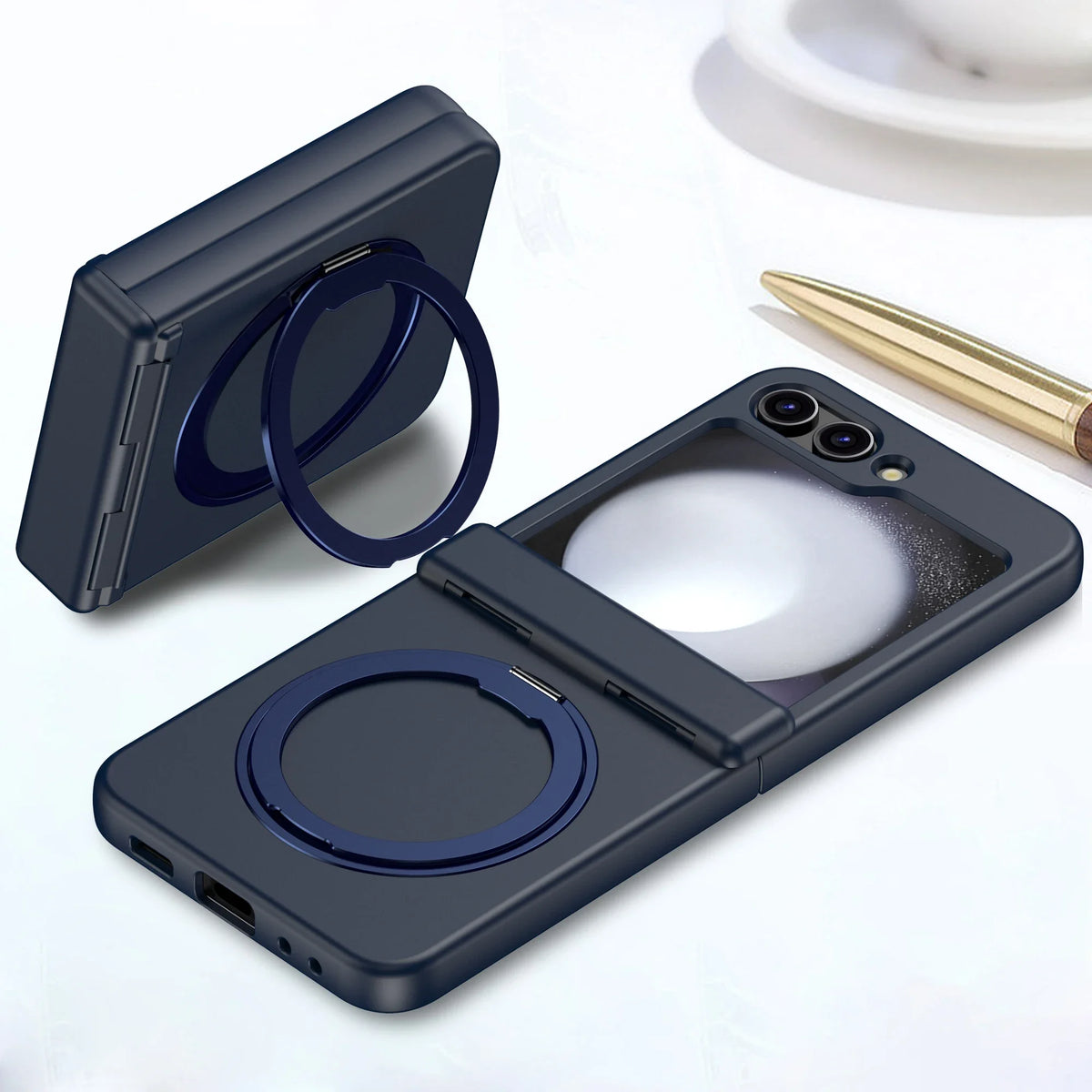 Solid Color Magnetic for Magsafe Hard Phone Case for Samsung Galaxy Z Flip 8 7 6 5 Shockproof Armor Protective Cover