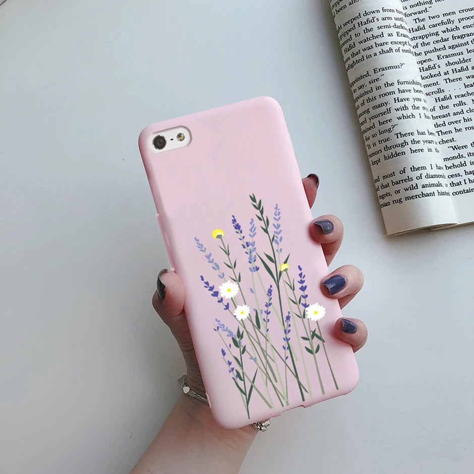 For iPhone 5 5S SE 2016 Case for iPhone 5 S Cover Silicon Cute Painted Case for iphone SE Cover Bumper for iphone 5S Phone Shell