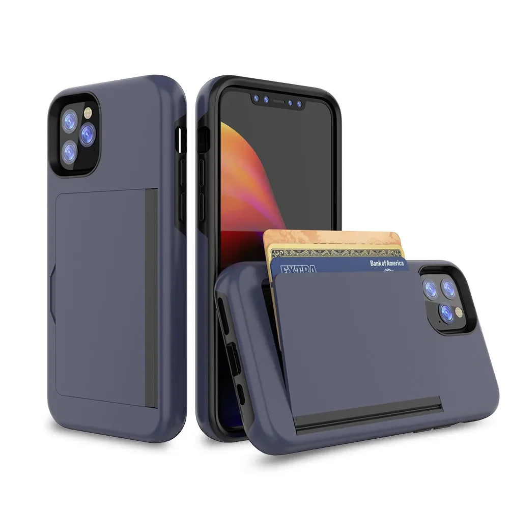 For iPhone 16 Pro MAX 15 14 13 12 11 7 8 Plus X XS MAX XR Case Wallet 3-Card ID Slot Card Holder Flip Cover for iPhone 16 15 14