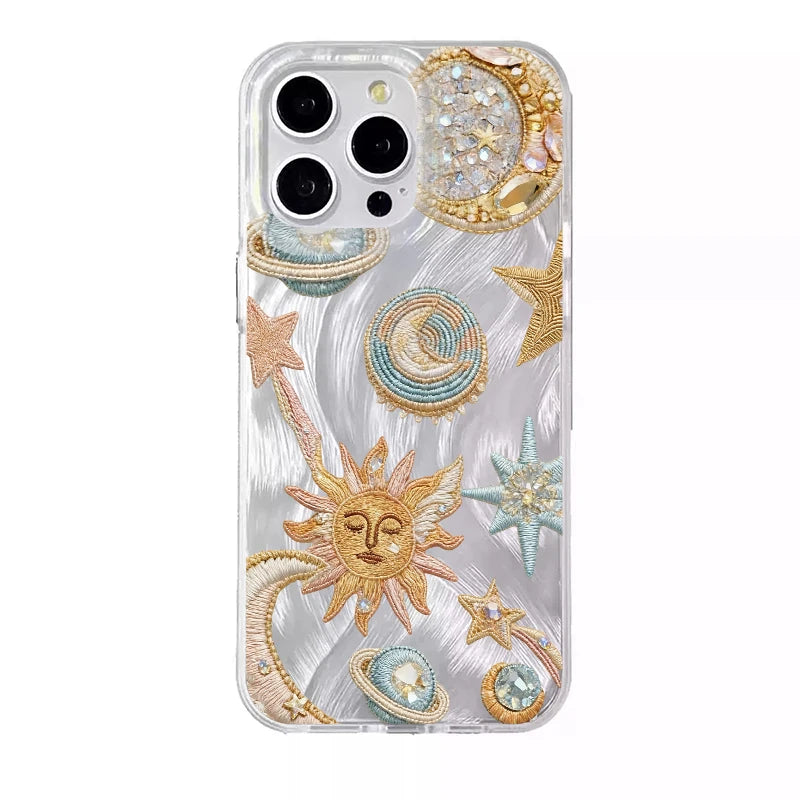 Gold Pink Blue Star Moon Sun Planet Case For Samsung Galaxy S26 S25 Ultra S23 Plus S24 FE S22 S21 S20 FE A56 A55 A54 A35 Cover