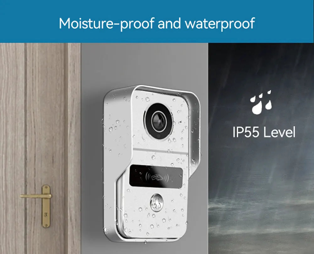 1080P Tuya Smart Doorbell Camera Home Video Intercom 5G Wifi 2 Wires 7/10 Inch Wireless Video Doorphone System 5-in-1 NFC Unlock