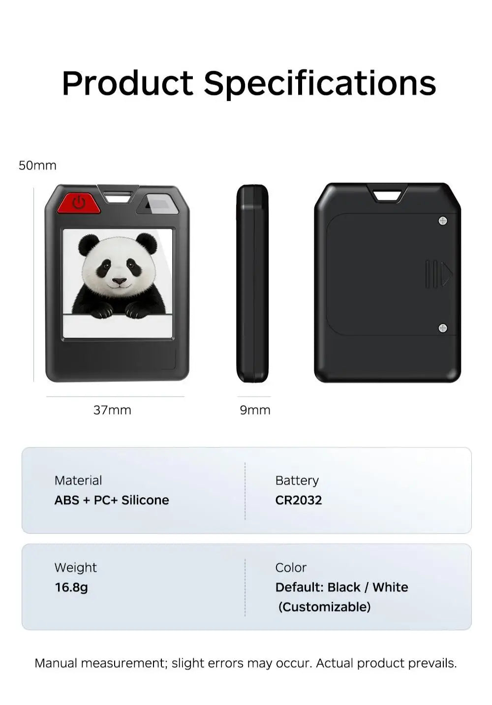 Original Color E-Ink Smart Keychain DIY Support Find My Find Hub Display Anti-Lost Locator Tracker
