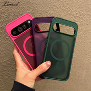 Matte for Magsafe Translucent Slim Case for Google Pixel 11 10 Pro XL 9 9A Magnetic Wireless Charging Frosted Shockproof Cover