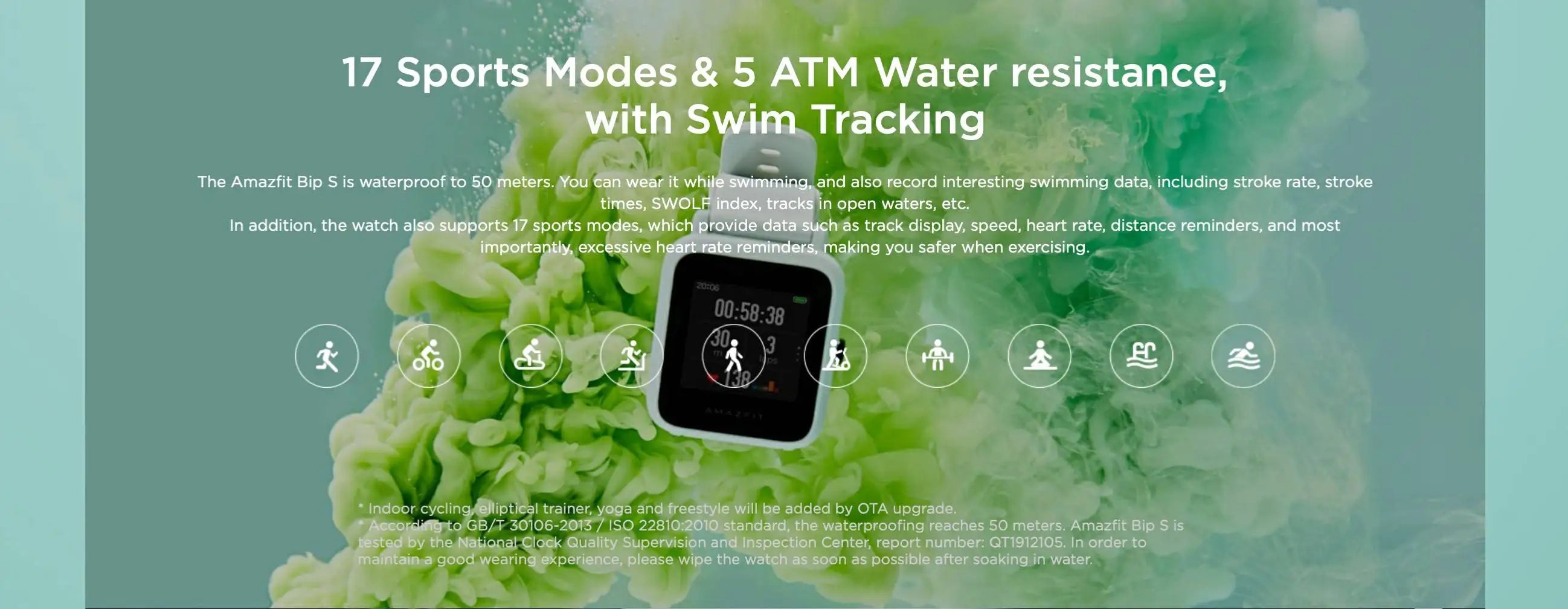 Amazfit SmartWatch Bip S GPS GLONASS 31g Feather-Light Body Bluetooth Heart Rate Measurement Sports Watch Used 90-95 New No Box