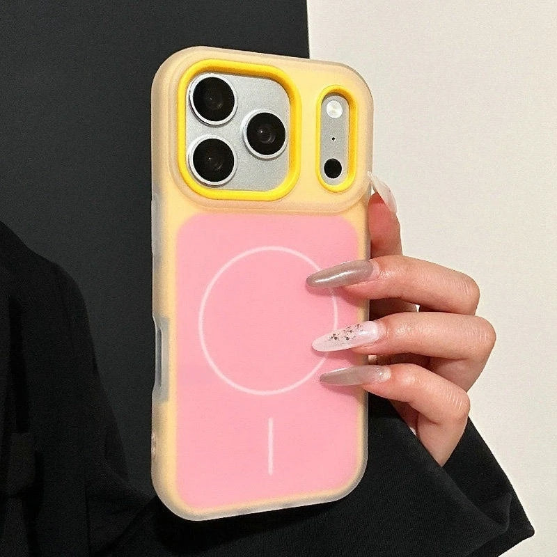 Luxury Magnetic Candy Jelly Color Phone Case For iPhone 11 12 13 14 15 16 17 Pro Max Plus Magsafe Bumper Matte Back Cases Cover