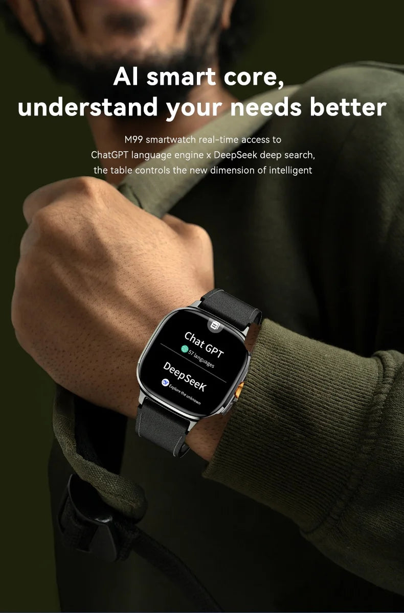 M99 4G 5G Full Netcom Smartwatch 2.4 inch Amoled Screen insert Sim Card GPS WIFI 190° Rotating Camera Game Android Smart Watch