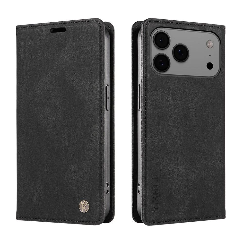 Magnetic Leather Flip Case For Apple Iphone 18 17 17E 17Air Pro Max Promax 18Promax 17Promax 18Pro 17Pro Wallet Card Slots Cover