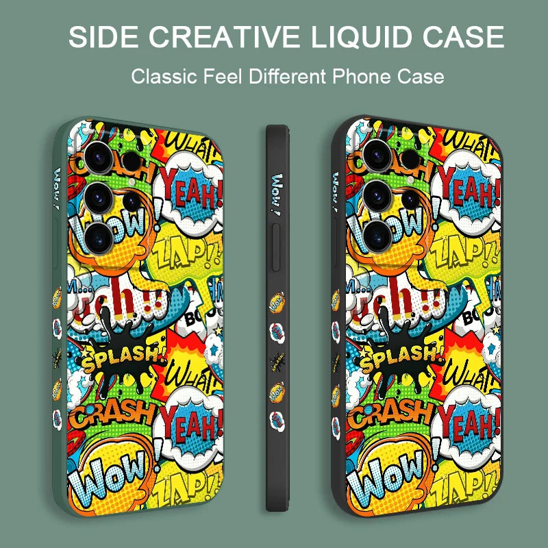 Explosiver English Phone Case For Samsung Galaxy S25 S24 S23 S22 S21 S20 S10 S10E Ultra Plus FE Note 20 Ultra 10 Plus Cover