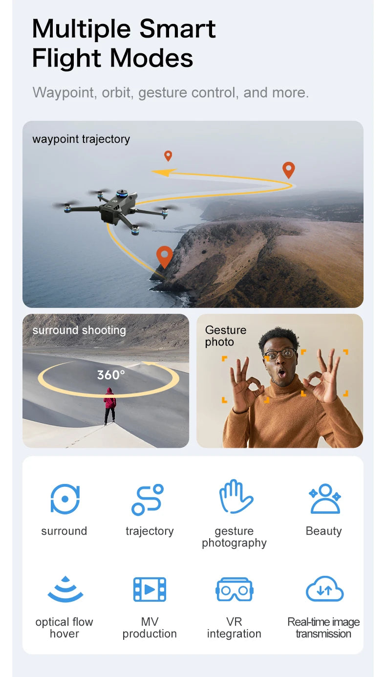 Original GT60 Foldable GPS Drone 8K HD 4K With Screen Brushless Airdrop Obstacle Avoidance 5G FPV Dual Camera Quadcopter