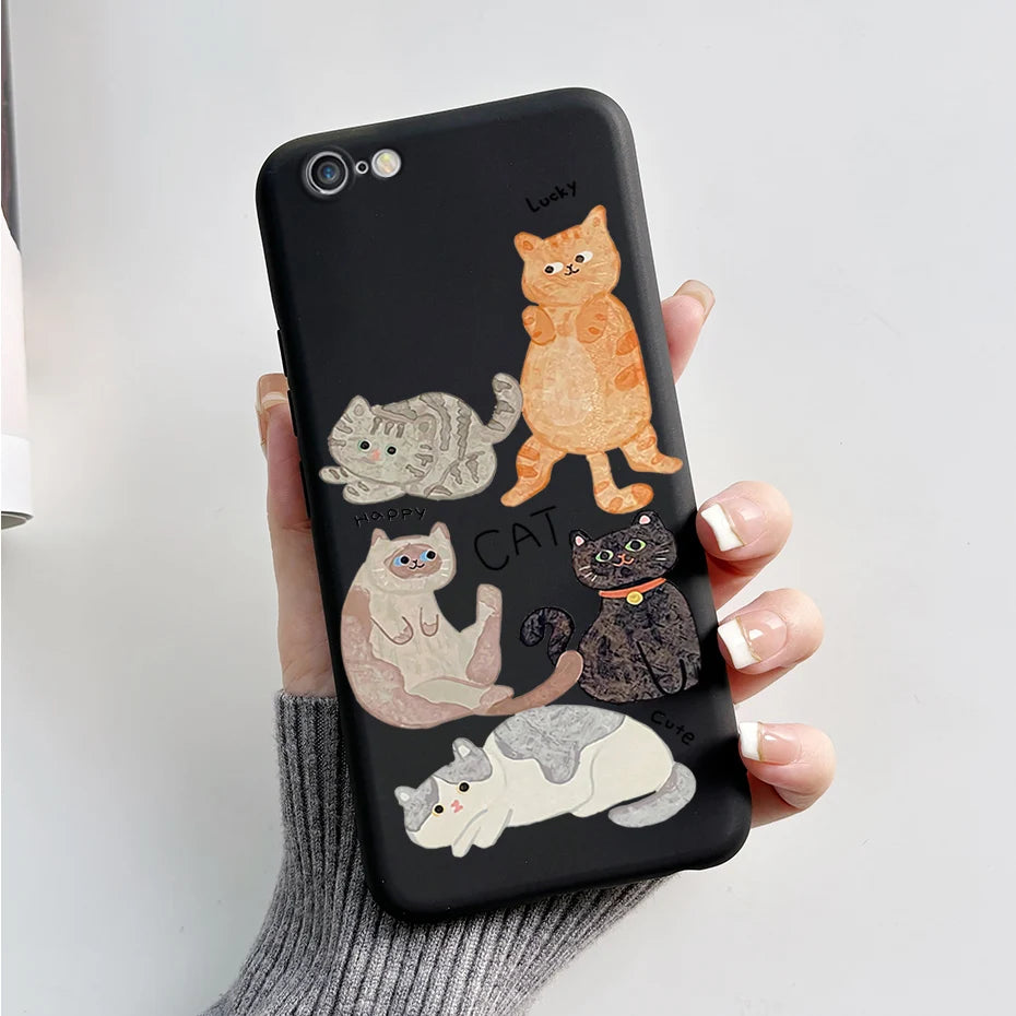 Stylish Painted Cover For iPhone 6 6S Plus Case iPhone6 6S Plus Cover Silicone Soft Phone Back Case For Apple iPhone 6 6S Coque