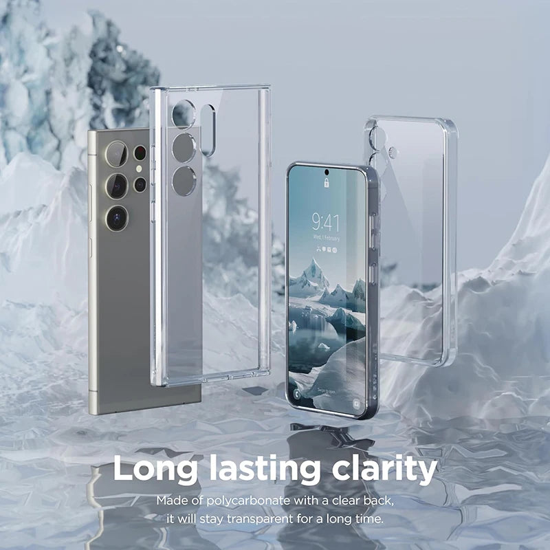 Ultra Thin Clear Silicone Soft TPU Case For Samsung Galaxy S25 Ultra S24 S23 S21 S20 FE S22 Ultra Plus Bumper Capa Cover Fundas