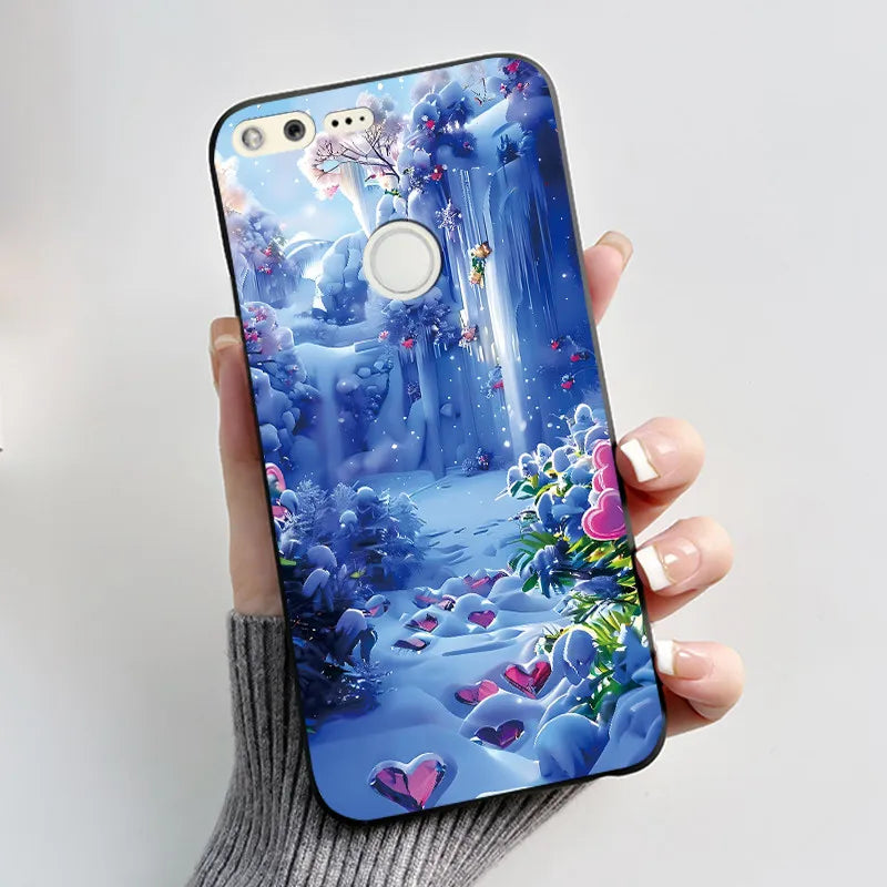 For Google Pixel 1 Case Aesthetic Cute Cat Shockproof Silicone TPU Soft Back Cover for Google Pixel 1 Pixel1 XL Phone Case Coque