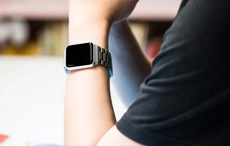 Stainless Steel Band for Apple Watch Ultra 4 3 2 49mm Series 12 11 10 46mm 45mm 44mm 42mm Metal Strap for IWatch 9 8 7 6 SE3 5 4