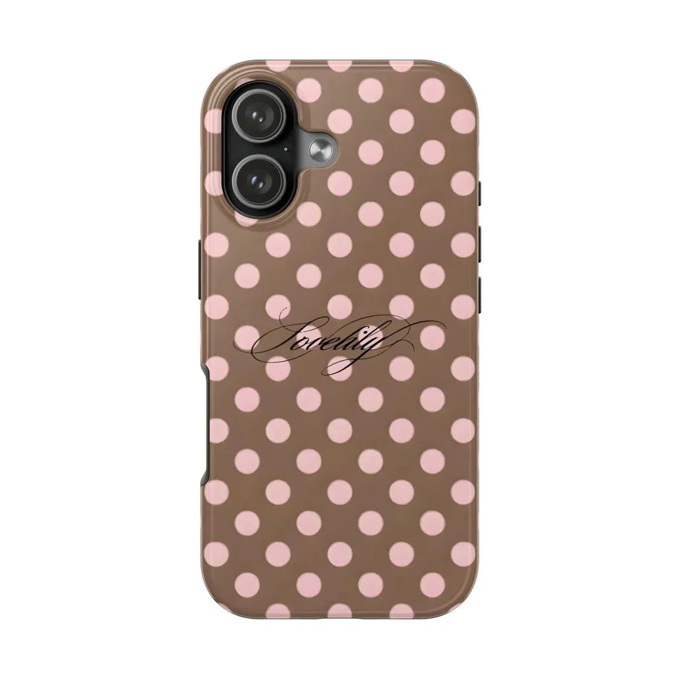 Pink & Brown Sweetness Phone Case for iPhone 17 16e 16 15 14 13 12 11 X XS XR XSMAX 7 8 Air Pro Max Plus Double-layer Back Cover