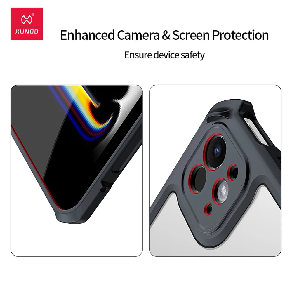 Xundd Tablet Cases For iPad Air iPad Pro 11 13 inch 2024 Shockproof Bumper Protective Case Transparent Back Cover With Holder