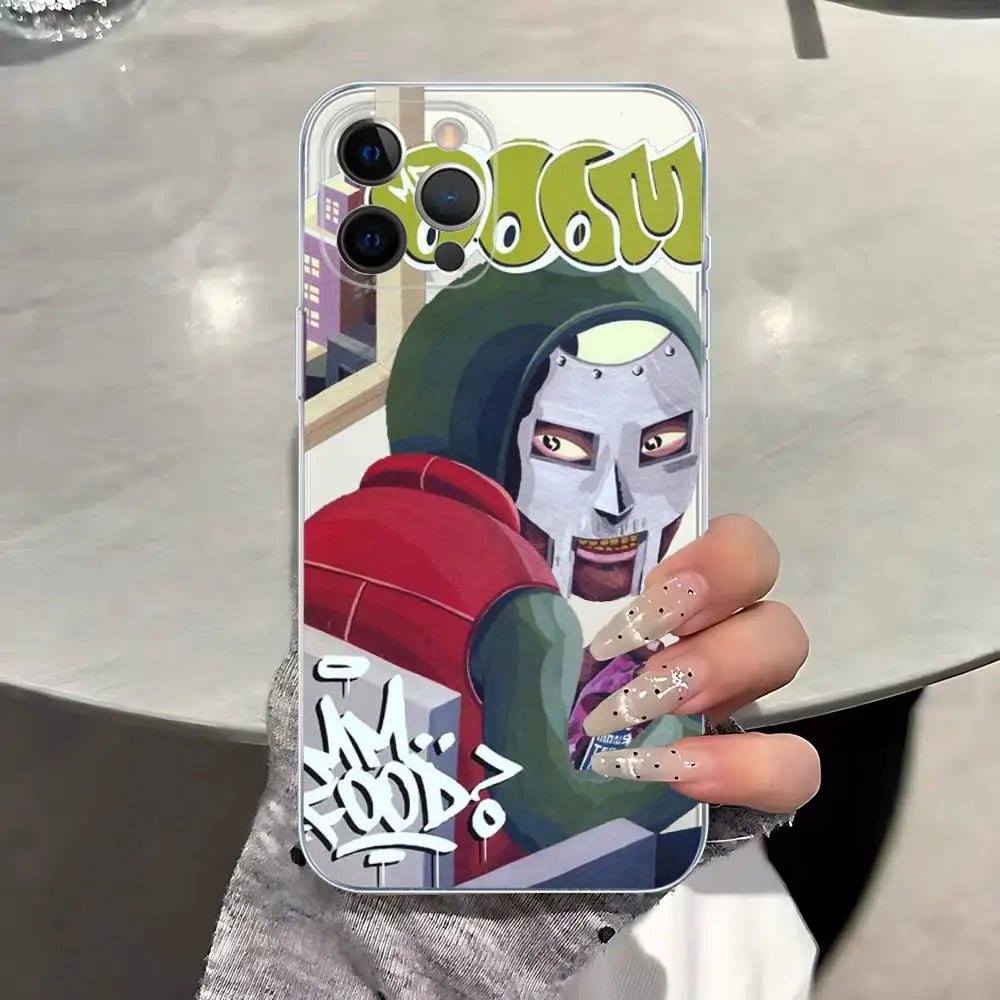 MF Doom Madlib Transparent Case For iPhone 11 12 13 14 15 16 17 Air Pro Max Plus Mini Shockproof Cover