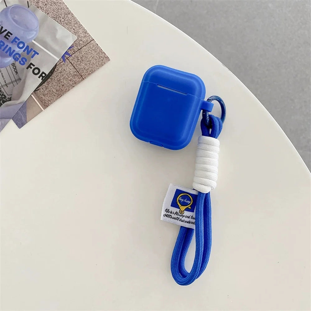 Klein Blue Snow White Solid Color block Silicone Earphone Case For AirPods pro 2 Bluetooth Charging Box Cover For AirPods 2 3 4