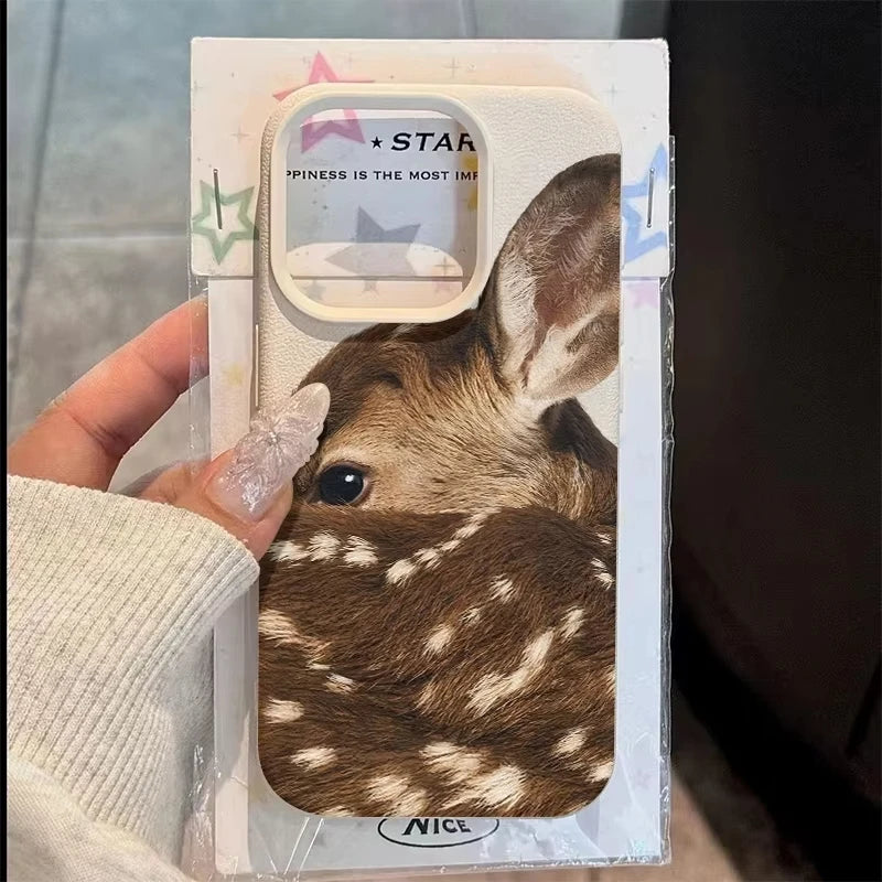 Cute Fawn Deer Protective Phone Case for iPhone 17-11 Series Pro Max & Plus – Stylish & Durable