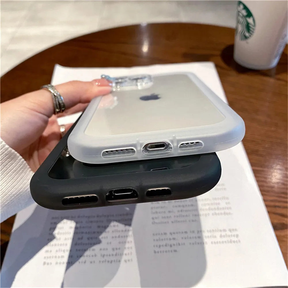 Shockproof Silicone Bumper Clear Phone Case For iPhone 16 15 14 13 12 11 Pro Max XR X XS 7 8 Plus Soft Transparent Cases Cover