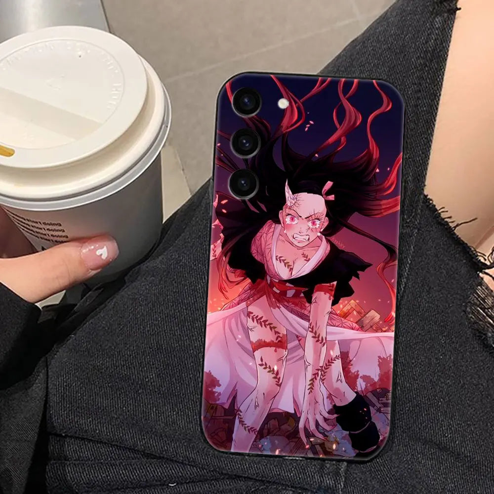 Anime Demons Slayers Tanjiro Phone Case For Samsung Galaxy S26 S25 EDGE S24 S23 S22 S21 S20 FE S10 Ultra PLUS LITE Case Cover