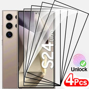 4PCS Full Cover Tempered Glass for Samsung Galaxy S25 S24 Ultra S24 Plus Protective Screen Protector Film For Samsung S24 Glass