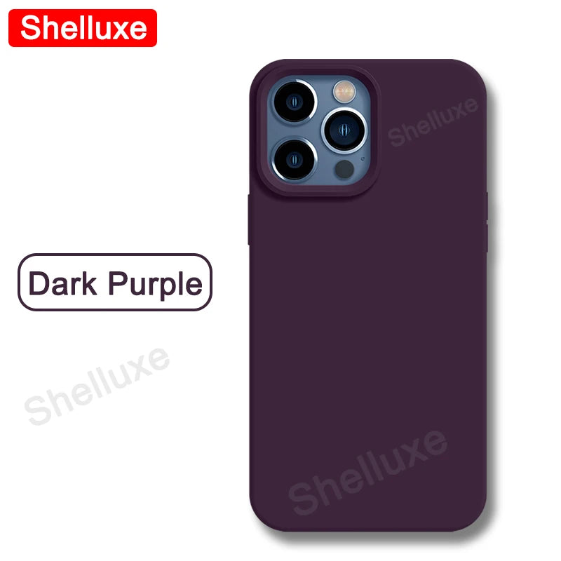 Luxury Liquid Silicone Case Shelluxe For iPhone 17 16 15 14 Pro Max For APPLE iPhone17 Air iPhone16 iPhone15 Plus Phone Cases