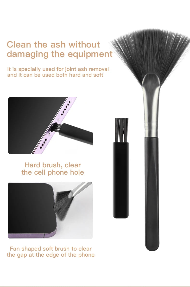 Multi-function Phone Tablet Keyboard Cleaning Kit for iPhone and AirPod headphone Brush Keyremover screen cleaner