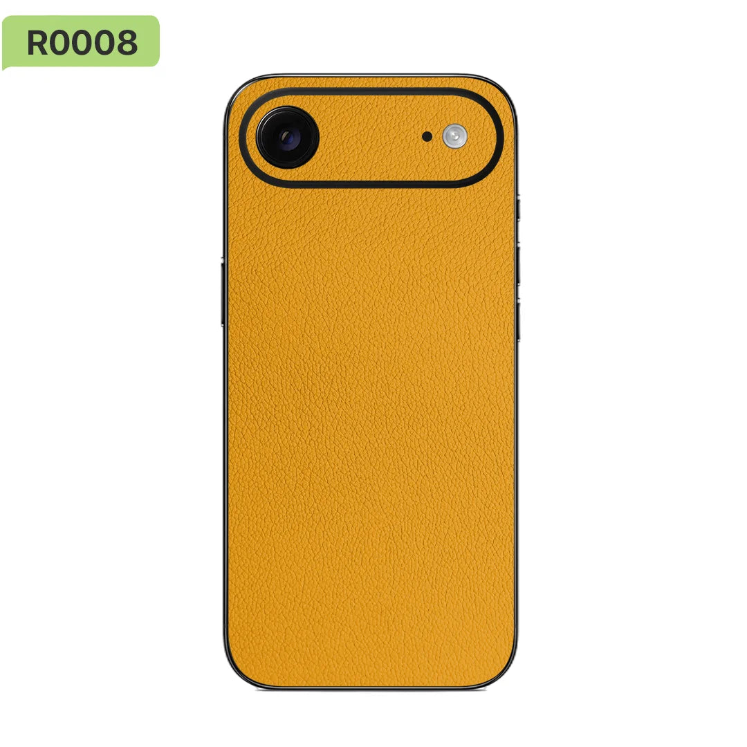 Leather Grain Rear Sticker Wrap Skin Paste For iPhone  17 16 15 14 13 Pro Max Full Cover Back Film