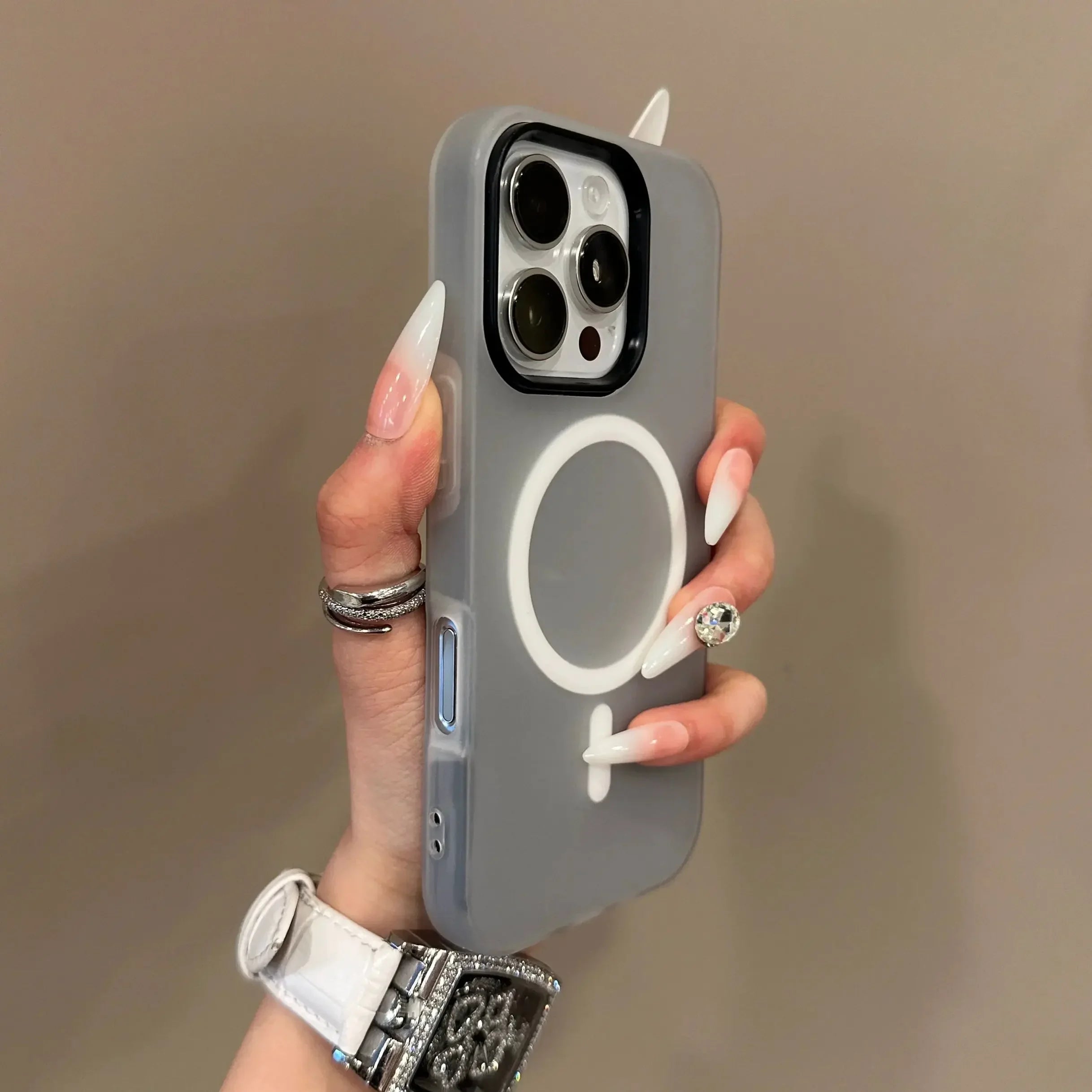 Luxury Candy Color 2 IN 1 For Magsafe Case for iPhone 16 15 14 13 12 17 Pro Max Plus Magnetic Wireless Charge Clear Matte Cover