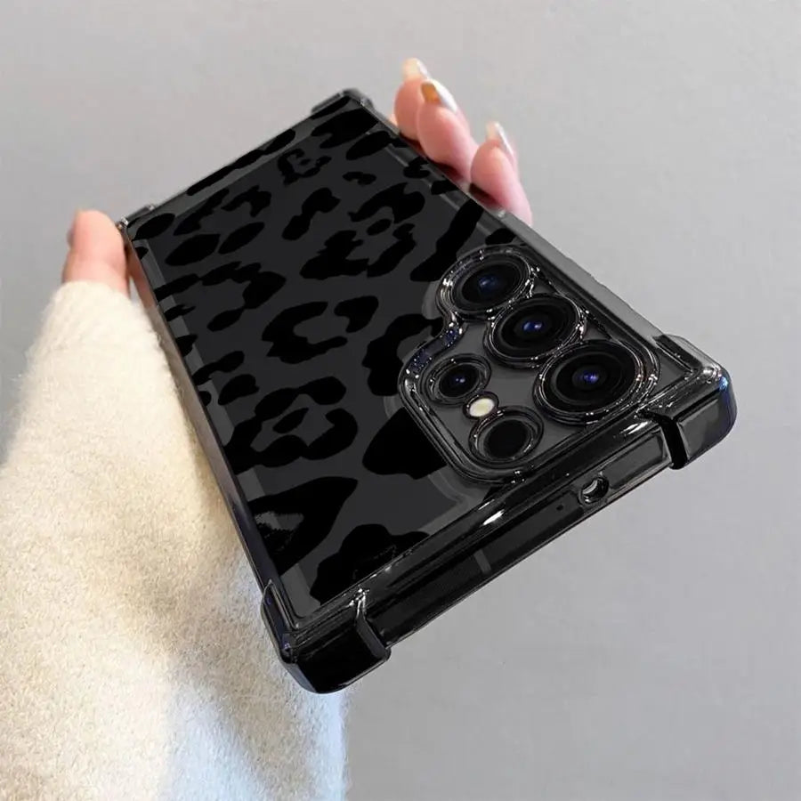 Soft Phone Cover Case for Samsung Galaxy S21 Plus S20 FE S24 S25 Edge S23 S22 Ultra Leopard Print