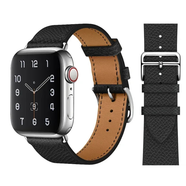 Genuine Leather Bracelet Strap For Apple Watch Band 45mm 49mm 41mm 44mm 42mm 46mm Leather Wristband iWatch Ultra 11 10 9 8 7 6 5