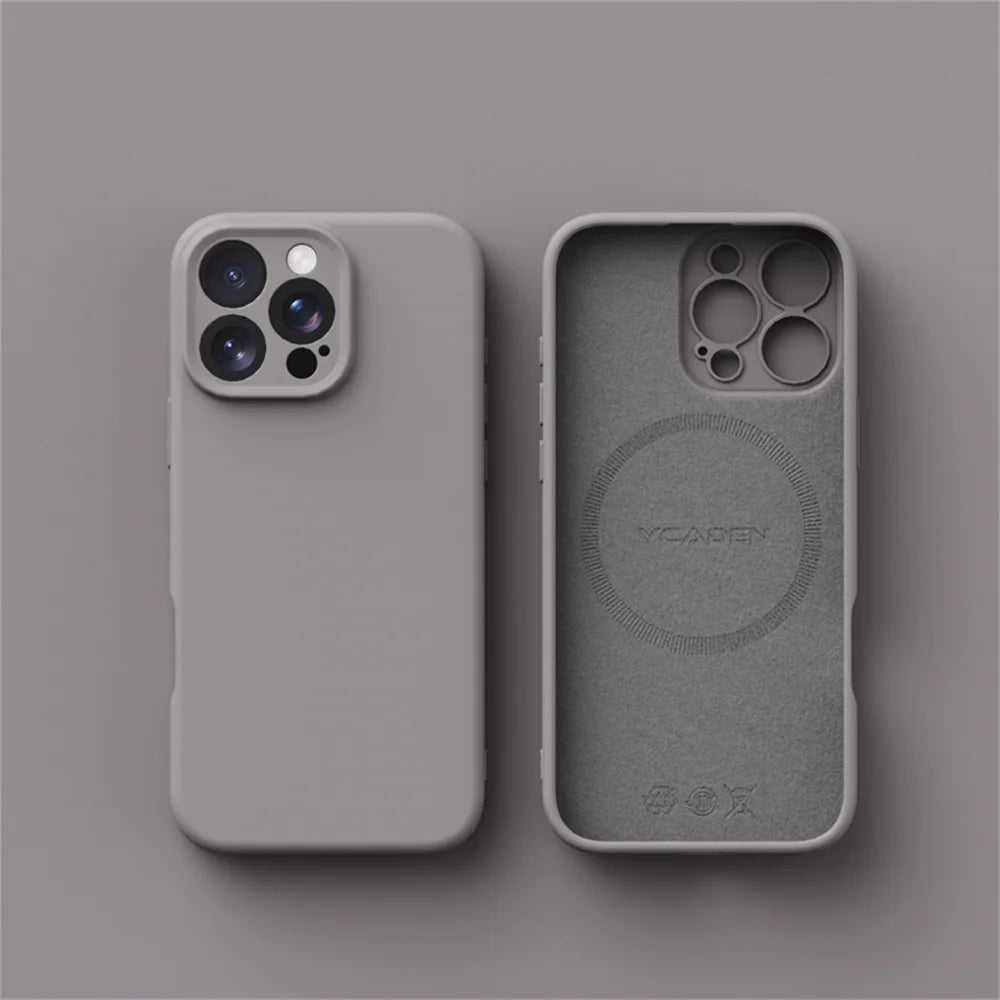Luxury Liquid Silicone For Magsafe Case For iPhone 17 Air 16 Plus 15 14 13 12 Pro Max 17Pro Wireless Charging Skin Smooth Cover