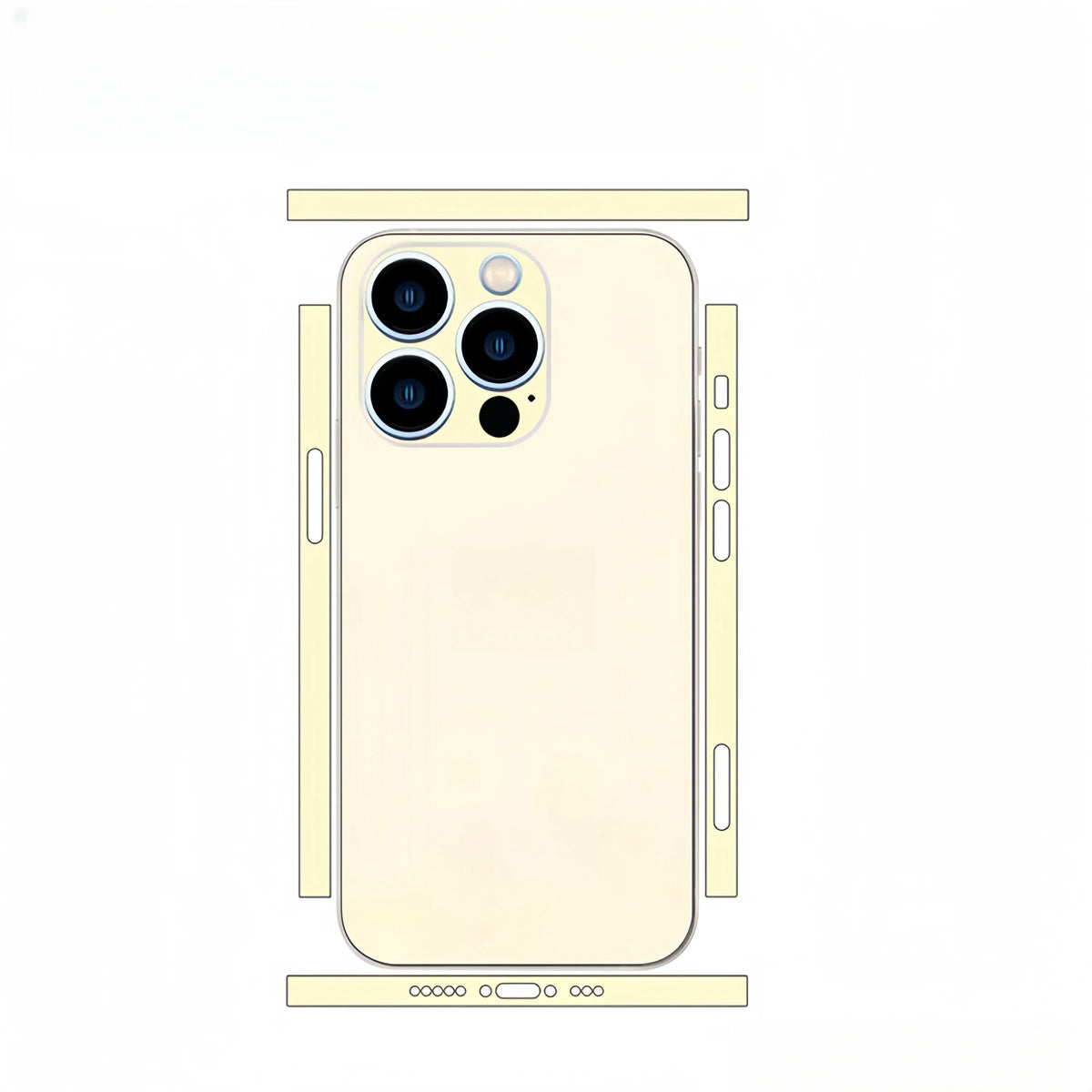 Pain Color Phone Stickers Film For iPhone 16 15 13 14 Pro Max 3M Back Skins Sticker For IPhone13 Mini Cover Body Film