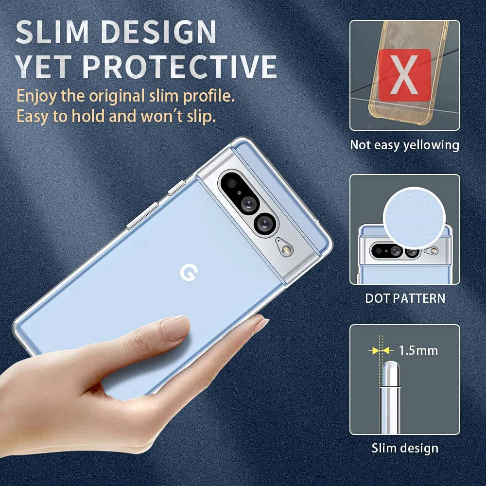 Case For Google Pixel 7 6 8 9 10 Pro XL 9a 10A 6A 7Pro 5G Soft TPU Clear Back Cover For Google Pixel 6 6A 7A Pixel8 Phone Cases