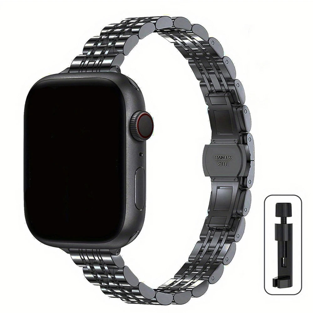 Stainless Steel Band For Apple Watch Strap Ultra 45 44 42mm 40 46mm Thin For iwatch Series 12/11/10/9/8/7/6/SE 3 Bracelet Woman