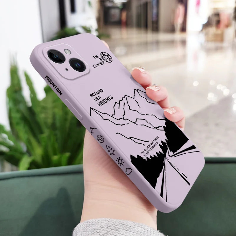 Climb Mountains Phone Case For iPhone  17 Air 16E 16 15 14 13 12 11 X XR XS   Plus Pro Max Mini Silicone Cover