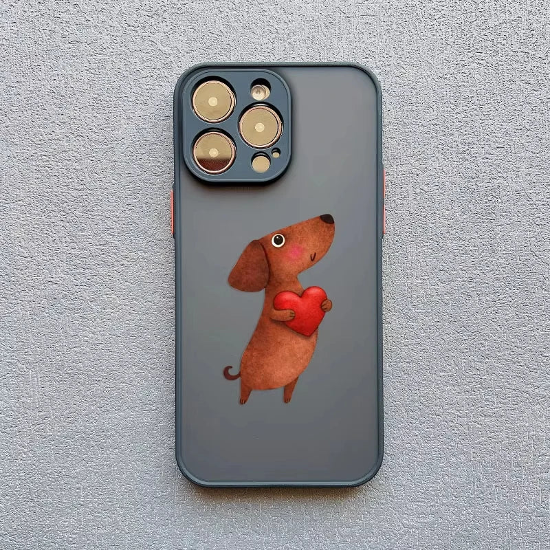 Funny Dancing Dachshund Sausage Dog Phone Case For Samsung Galaxy S26 S25 Ultra S24 S23 FE S22 S21 Plus S20 A56 A55 A54 Cover