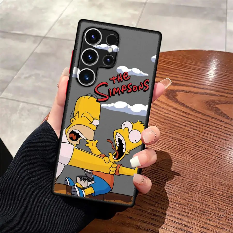 The Simpsons Cartoon Case for Samsung Galaxy S24 Plus Note 20 Ultra 10+ S26 S22 S25 Ultra S20 FE S23 FE S21 Funda Back Phone