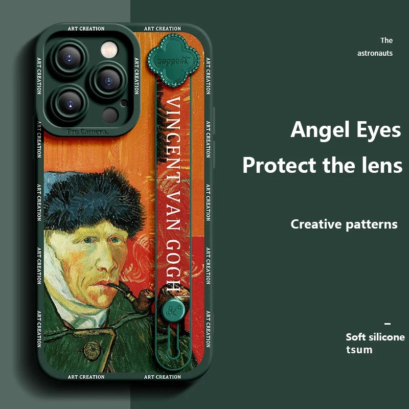 Luxurious Wrist Band Bracket Phone Case Applicable Iphone16 11 12 13 14  15 Pro Max Mini 7 8 Plus Xr Xs Max Anti-fall Silicone S