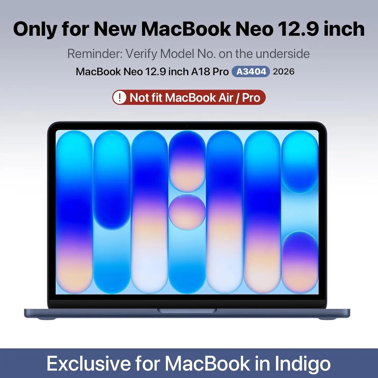 Compatible with MacBook Neo Case 13 inch 2026 Release Model A3404 with A18 Pro Chip, Ultra-Thin Protective Hard Shell Case