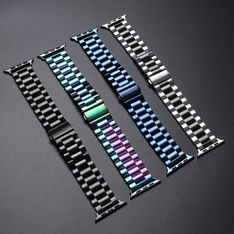 Stainless Steel Strap For Apple Watch Ultra 4 3 2 49 45 41 40 46 38 42 44mm Metal band Bracelet For iWatch Series SE 11 12 9 8 7